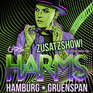Illustration einer neongrünen Person mit lila Jackett und Hut, hält eine Sonnenbrille in der Hand